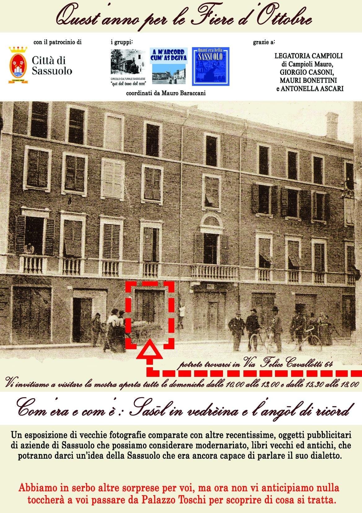 Mostra “Com’era e com’è: Sasōl in vedréina e l’angōl di ricōrd”